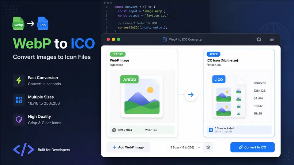 WebP zu ICO Vorschau